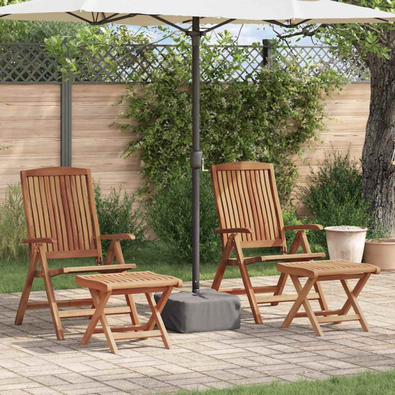 Zestaw do jadalni w ogrodzie 4 pcs Brązowy Lite drewno teakowe