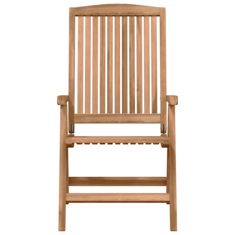 Zestaw do jadalni w ogrodzie 4 pcs Brązowy Lite drewno teakowe
