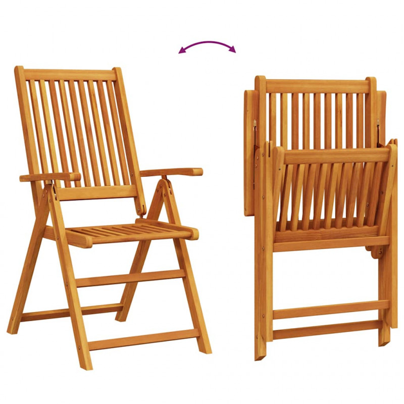 Zestaw do jadalni w ogrodzie 9 pcs Brązowy Lite Drewno Akacji
