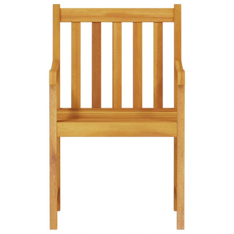 Zestaw do jadalni w ogrodzie 5 pcs Brązowy Lite Drewno Akacji