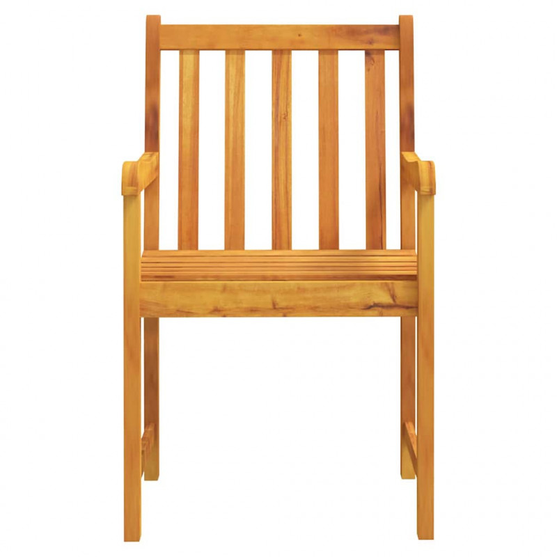 Zestaw do jadalni w ogrodzie 7 pcs Brązowy Lite Drewno Akacji