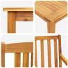 Zestaw do jadalni w ogrodzie 7 pcs Brązowy Lite Drewno Akacji