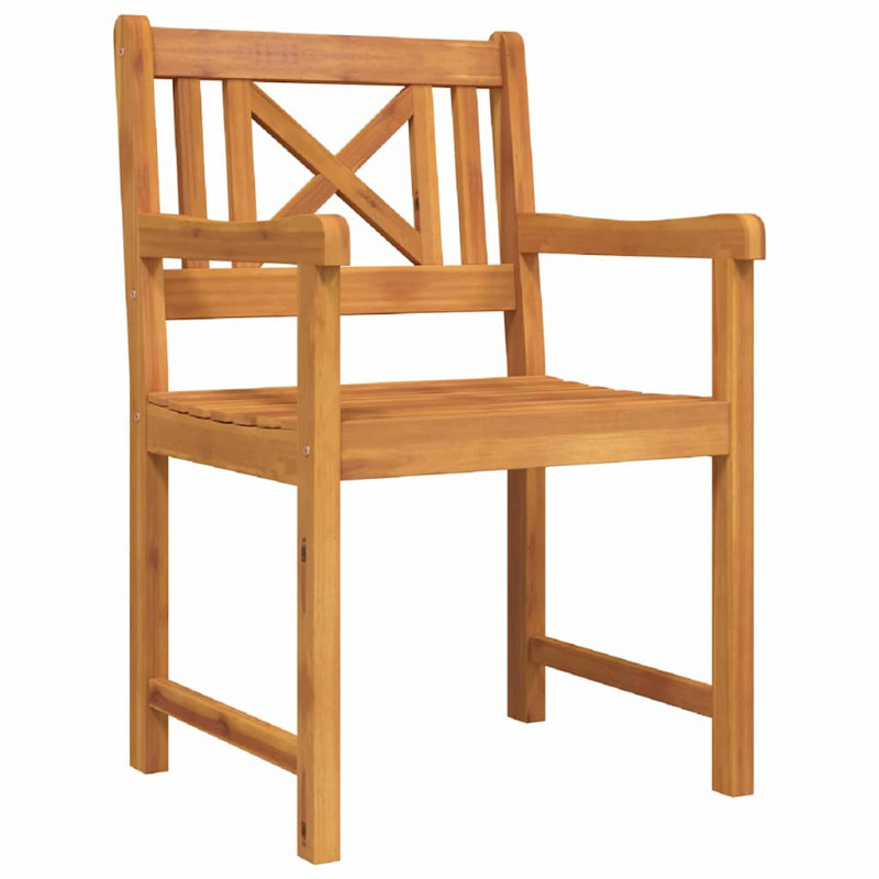 Zestaw do jadalni w ogrodzie 5 pcs Brązowy Lite Drewno Akacji