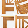 Zestaw do jadalni w ogrodzie 5 pcs Brązowy Lite Drewno Akacji