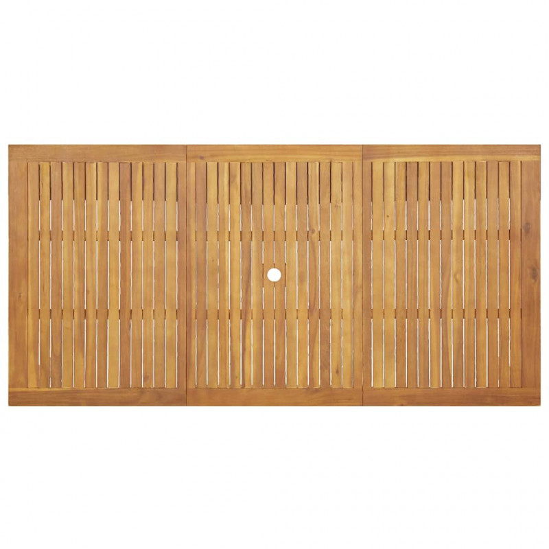 Zestaw do jadalni w ogrodzie 9 pcs Brązowy Lite Drewno Akacji