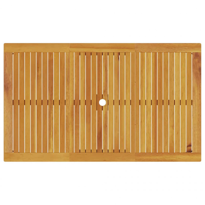 Zestaw do jadalni w ogrodzie 7 pcs Brązowy Lite Drewno Akacji