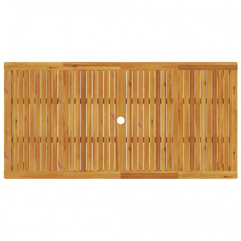 Zestaw do jadalni w ogrodzie 9 pcs Brązowy Lite Drewno Akacji
