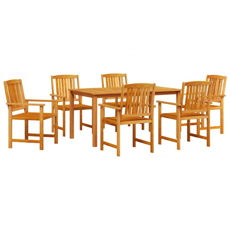 Zestaw do jadalni w ogrodzie 5 pcs Brązowy Lite Drewno Akacji