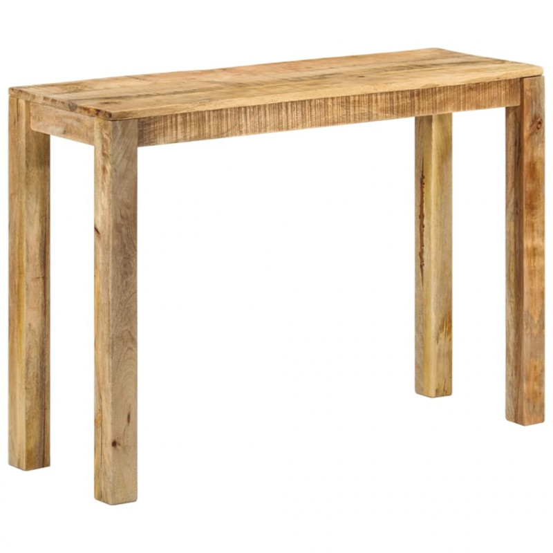 Stolik konsola, 110 x 35 x 76 cm, surowe drewno mango