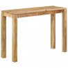 Stolik konsola, 110 x 35 x 76 cm, surowe drewno mango