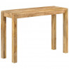 Stolik konsola, 110 x 35 x 76 cm, surowe drewno mango