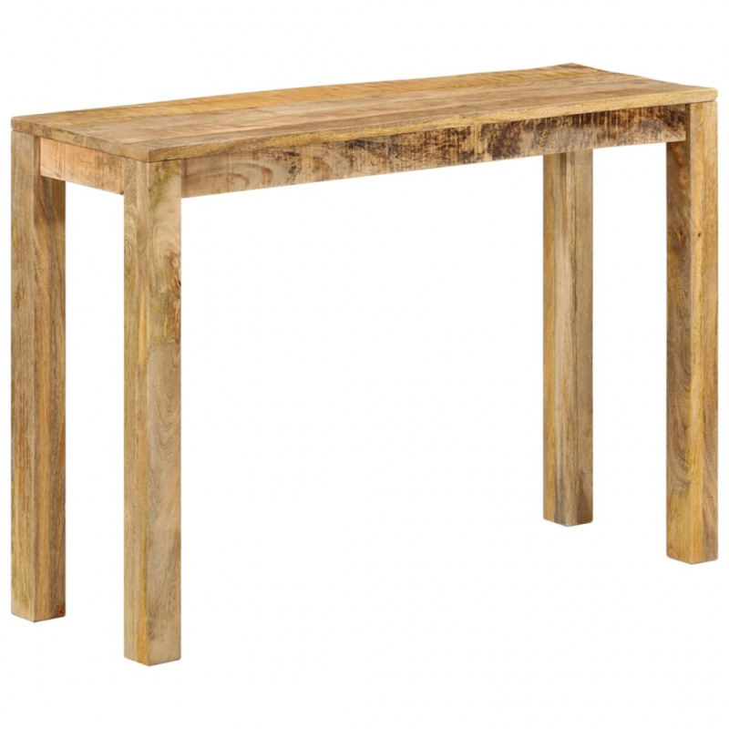 Stolik konsola, 110 x 35 x 76 cm, surowe drewno mango