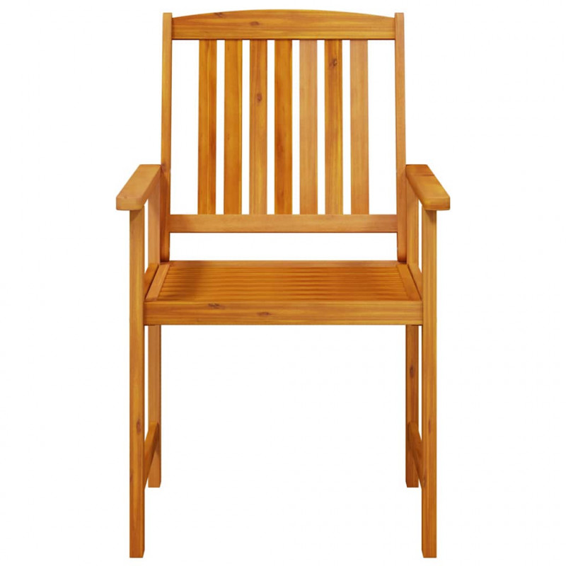 Zestaw do jadalni w ogrodzie 7 pcs Brązowy Lite Drewno Akacji