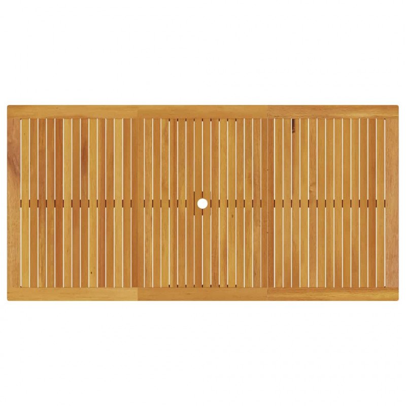 Zestaw do jadalni w ogrodzie 7 pcs Brązowy Lite Drewno Akacji