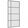 Drzwi przesuwne z zestawem okuć czarne 102,5x205 cm ESG szkło