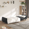 2-osobowa sofa, czarna, sztuczna skóra