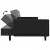 2-osobowa sofa, czarna, sztuczna skóra