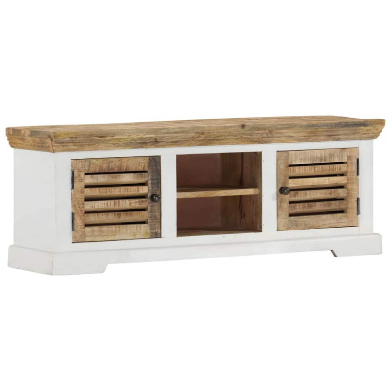 Szafka pod TV, 110x30x40 cm, lite drewno mango