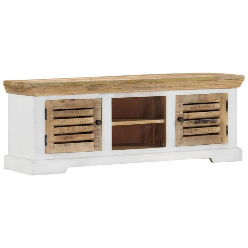 Szafka pod TV, 110x30x40 cm, lite drewno mango