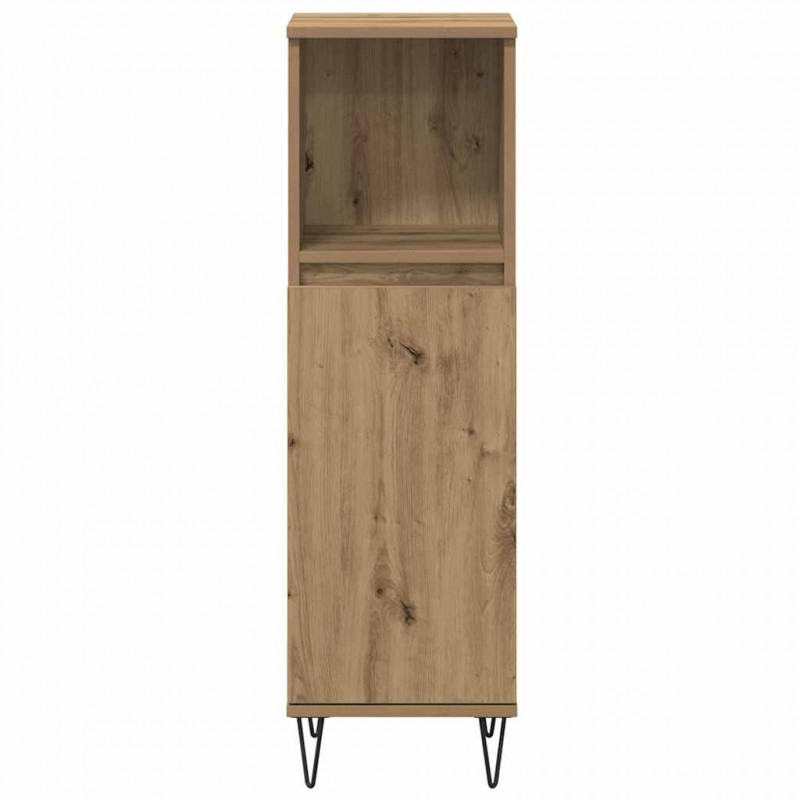 Zestaw mebli łazienkowych z półką 3 pcs Dąb rzemieślniczy