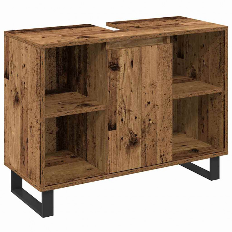 Zestaw mebli łazienkowych 3 pcs Brązowy Materiał drewnopochodny
