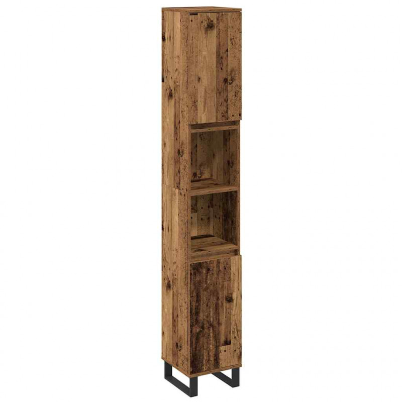 Zestaw mebli łazienkowych 3 pcs Brązowy Materiał drewnopochodny