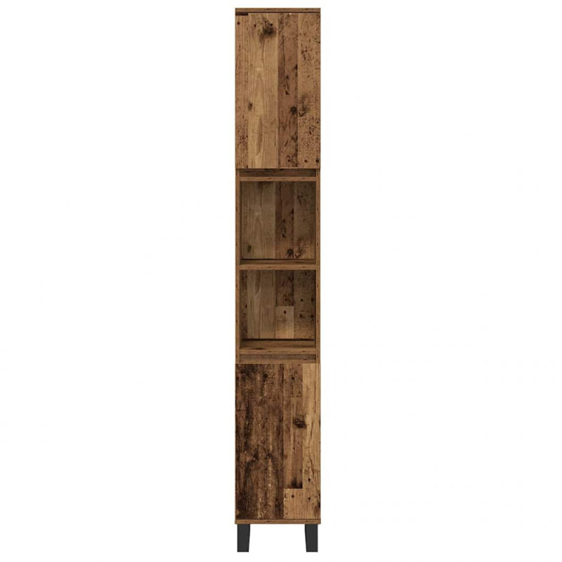 Zestaw mebli łazienkowych 3 pcs Brązowy Materiał drewnopochodny