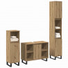 Zestaw mebli łazienkowych 3 pcs Brązowy Materiał drewnopochodny