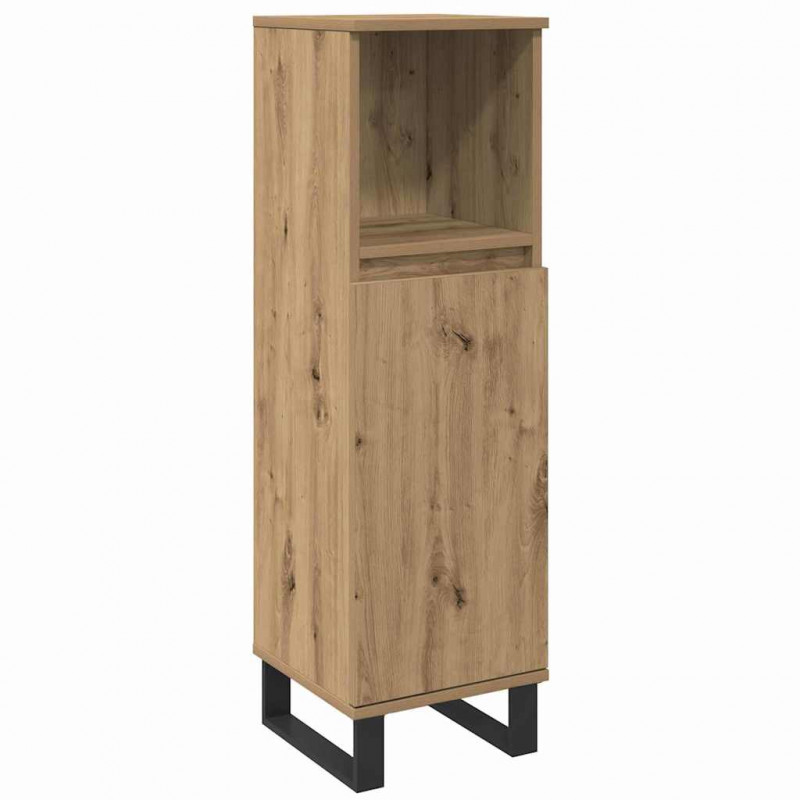 Zestaw mebli łazienkowych 3 pcs Brązowy Materiał drewnopochodny