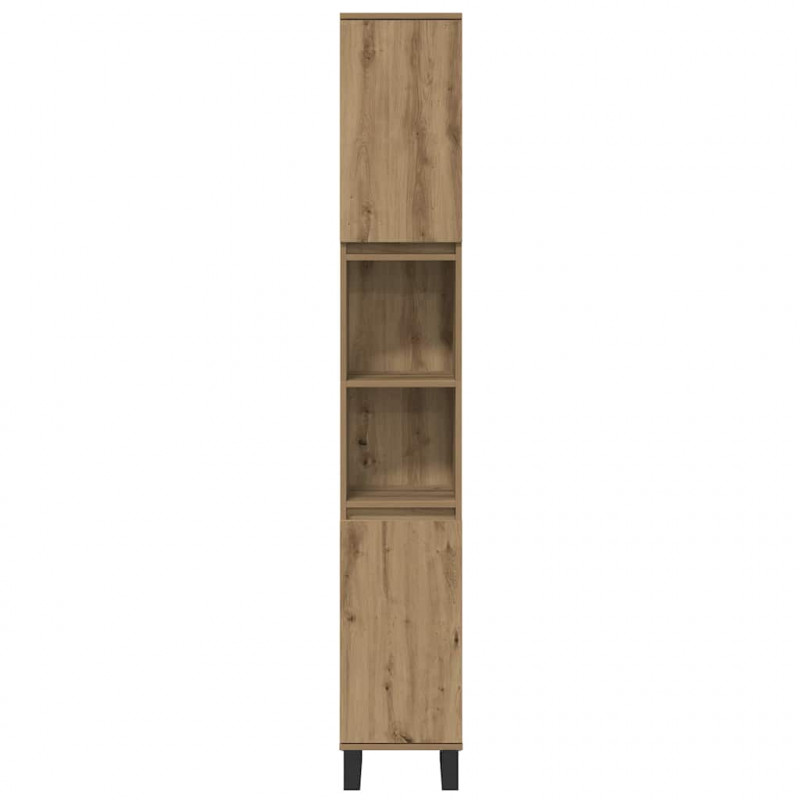 Zestaw mebli łazienkowych 3 pcs Brązowy Materiał drewnopochodny