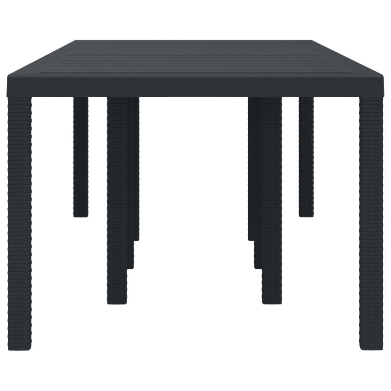 Stół Ogrodowy Antracyt 250 x 100 x 73 cm polirattan