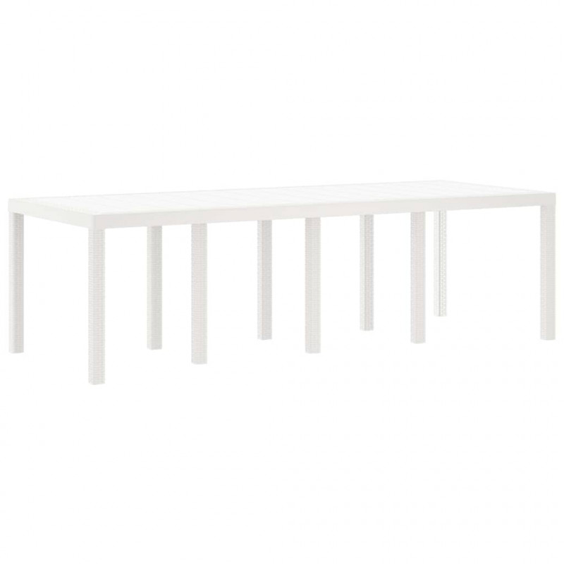 Stół Ogrodowy Biały 250 x 100 x 73 cm polirattan