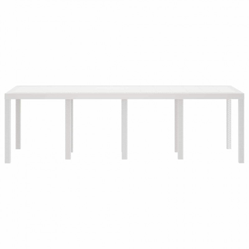 Stół Ogrodowy Biały 250 x 100 x 73 cm polirattan