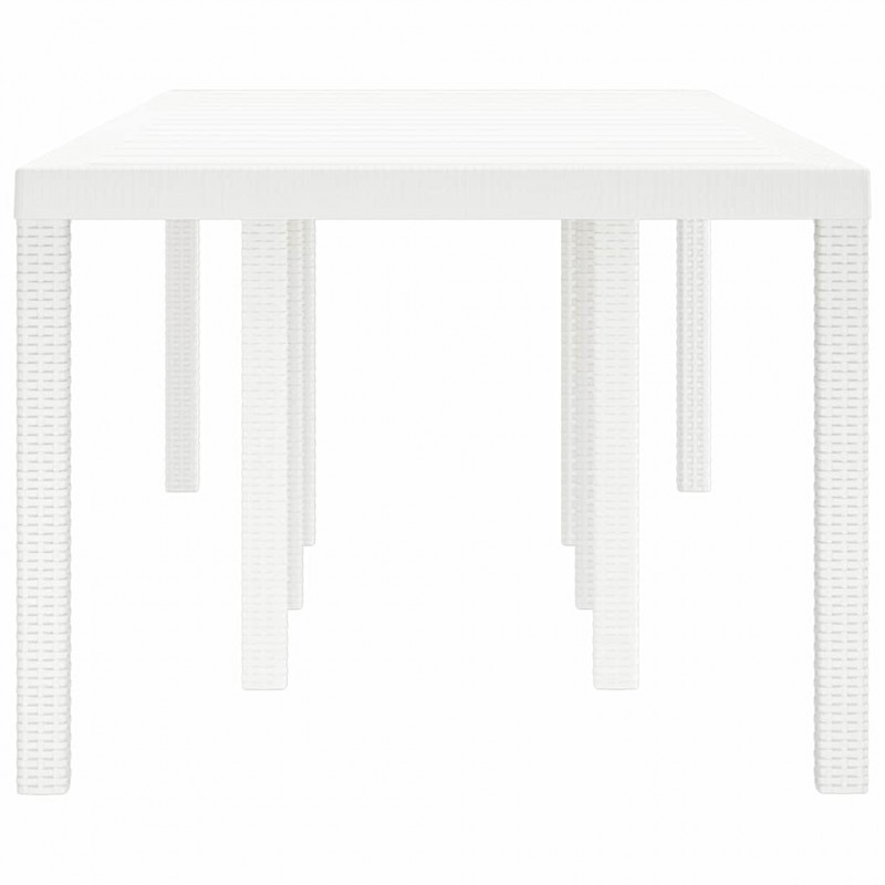 Stół Ogrodowy Biały 250 x 100 x 73 cm polirattan