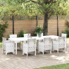 Stół Ogrodowy Biały 300 x 100 x 73 cm polirattan
