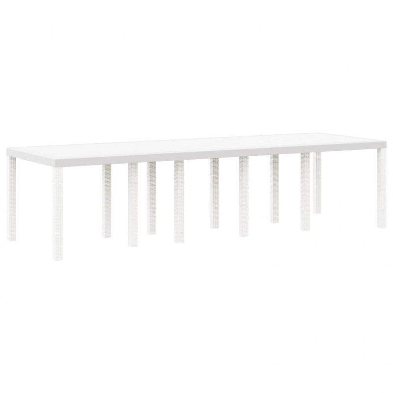 Stół Ogrodowy Biały 300 x 100 x 73 cm polirattan