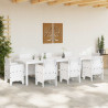 Stół Ogrodowy Biały 300 x 100 x 73 cm polirattan