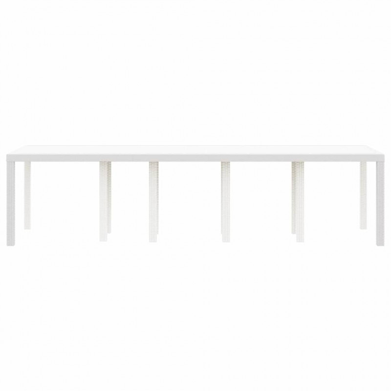 Stół Ogrodowy Biały 300 x 100 x 73 cm polirattan