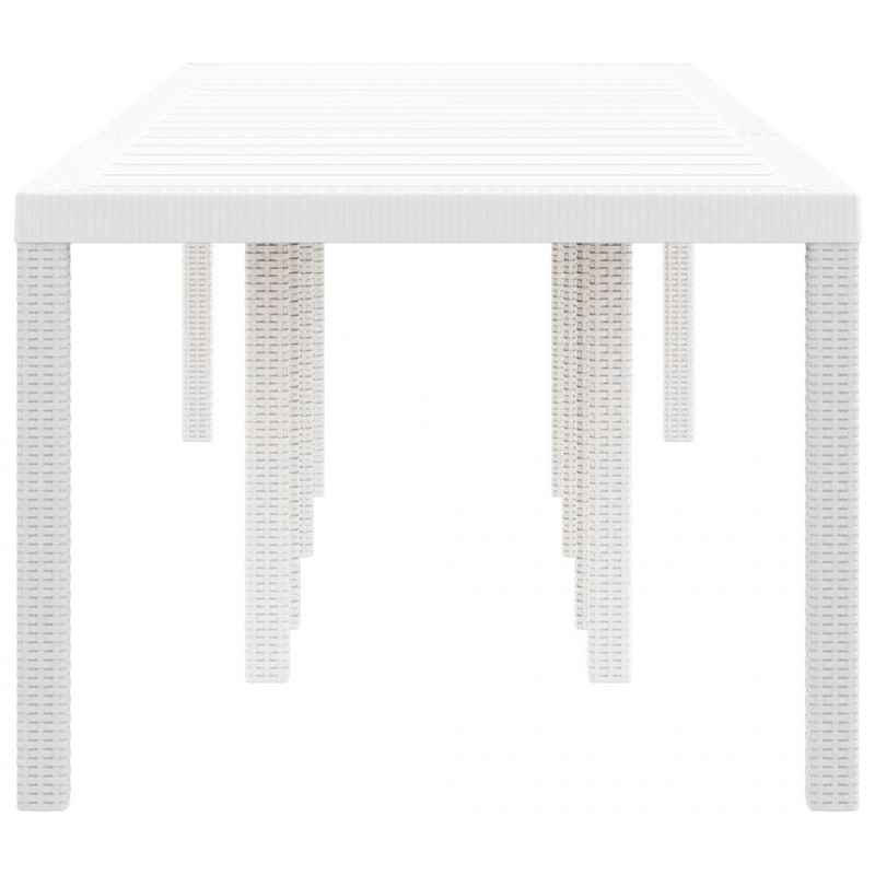 Stół Ogrodowy Biały 300 x 100 x 73 cm polirattan