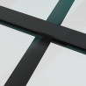 Drzwi przesuwne z zestawem okuć czarne 76x205 cm ESG szkło
