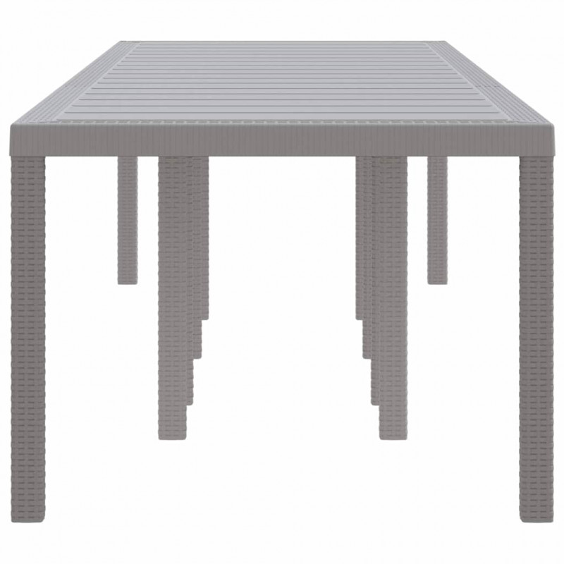 Stół Ogrodowy Jasnoszary 300 x 100 x 73 cm polirattan