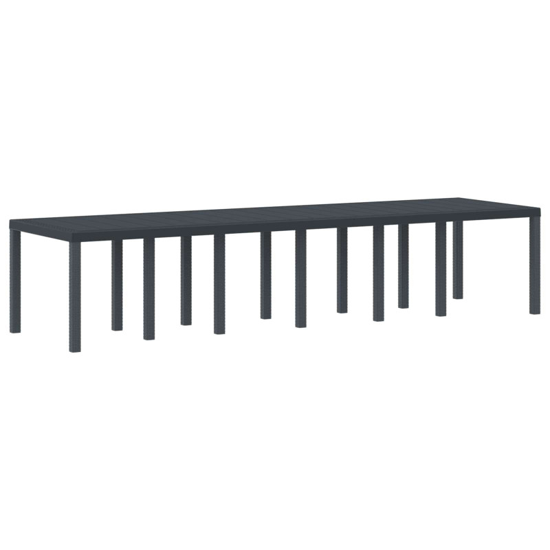 Stół Ogrodowy Antracyt 350 x 100 x 74 cm polirattan