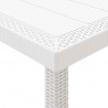 Stół Ogrodowy Biały 350 x 100 x 74 cm polirattan