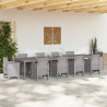Stół Ogrodowy Jasnoszary 350 x 100 x 74 cm polirattan