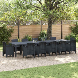 Stół Ogrodowy Antracyt 400 x 100 x 73 cm polirattan
