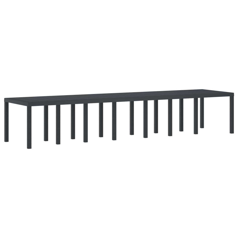 Stół Ogrodowy Antracyt 400 x 100 x 73 cm polirattan