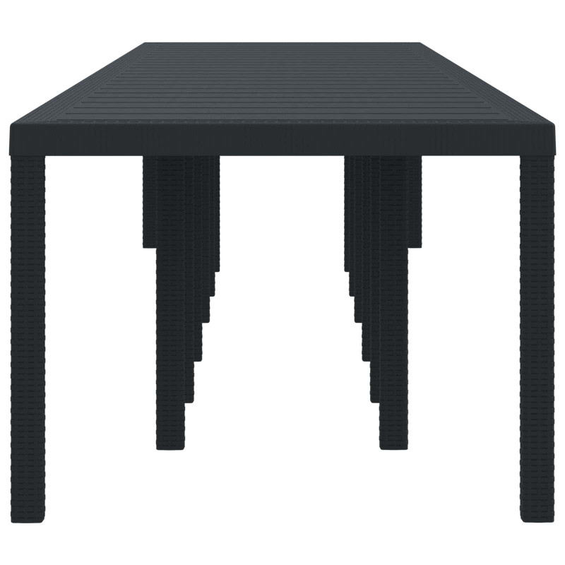 Stół Ogrodowy Antracyt 400 x 100 x 73 cm polirattan