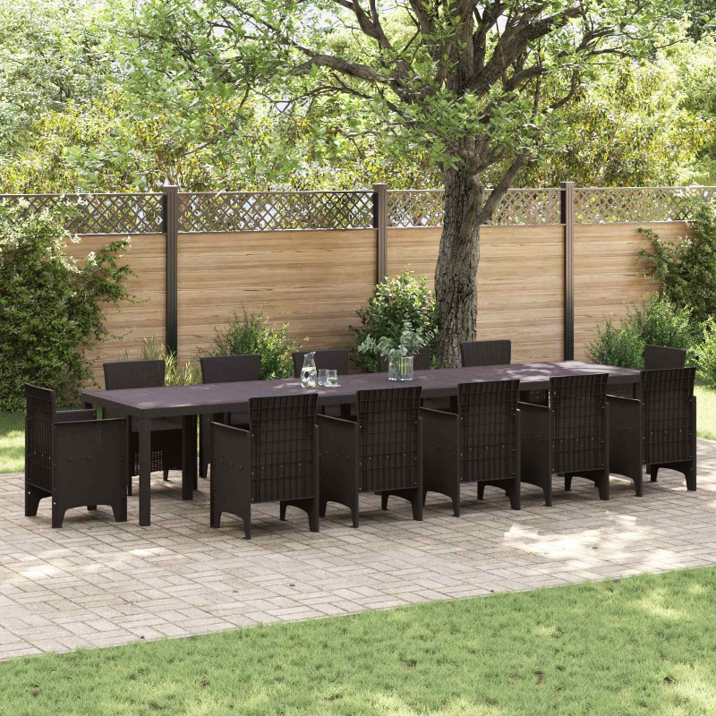 Stół Ogrodowy Brązowy 400 x 100 x 73 cm polirattan