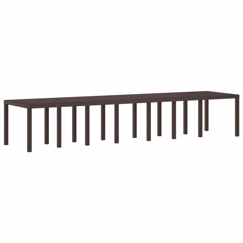 Stół Ogrodowy Brązowy 400 x 100 x 73 cm polirattan