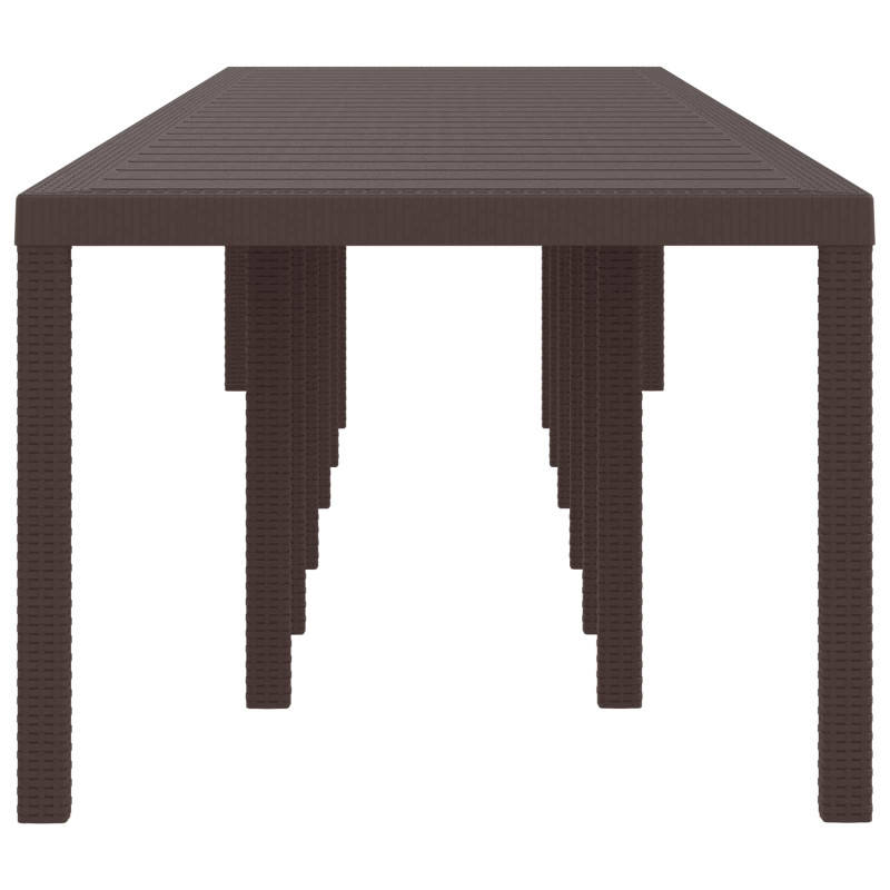 Stół Ogrodowy Brązowy 400 x 100 x 73 cm polirattan